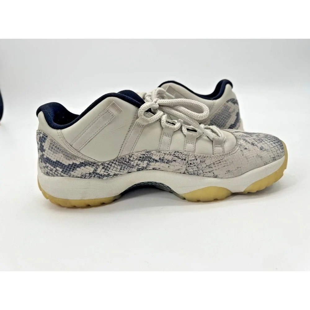 Air Jordan 11 Low Snakeskin Light Bone Retro Mens Size 12 Sneakers CD6846-002